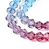 Gradient Color Baking Paint Glass Bead Strands LS-DGLA-A039-T4mm-A017-3