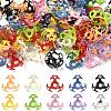 100Pcs 10 Colors Hollow Acrylic Bead Caps DIY-CJ0003-12-1