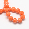 Natural Dyed Yellow Jade Gemstone Bead Strands G-R271-4mm-Y31-1