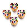 Alloy Enamel European Beads KK-N238-079-2