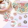 50Pcs 10 Colors Printed Alloy Pendants ENAM-CJ0006-81-3