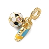 Rack Plating Brass Enamel European Dangle Charms KK-P279-48G-2