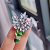 Lavender Rhinestone Brooch PW-WGFB1CB-01-2