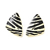 Alloy Enamel Stud Earrings EJEW-V010-01G-01-2