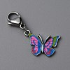 Butterfly Alloy Enamel Pendant Decoration HJEW-WH0042-73A-1