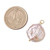 Natural Baroque Pearl Keshi Pearl Pendants PALLOY-JF04629-01-2