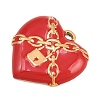 Valentine's Day 304 Stainless Steel Enamel Pendants STAS-E524-06B-G-2
