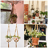 2Pcs Handmade Macrame Polyester Plant Hanger AJEW-HS0001-48-9
