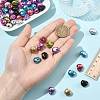 150Pcs Matte Spray Painted Skull Acrylic Beads ACRP-FS0001-01-4