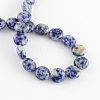 Natural Blue Spot Jasper Bead Strands G-R189-04-2