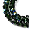 Electroplate Transparent Glass Beads Strands EGLA-A046-01C-18-2