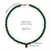 Vintage Glass Green Round Beaded Becklaces MA6144-3