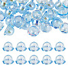30Pcs UV Plating Acrylic Bead Caps PACR-TA0001-20B-2
