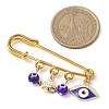 Blue Evil Eye Resin & Alloy Enamel Eye Charm Kilt Pins JEWB-BR00177-3