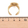 304 Stainless Steel Open Cuff Ring Components STAS-F366-06D-G-2