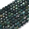Natural Moss Agate Beads Strands G-F523-37-6mm-1