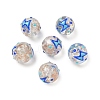 Luminous Handmade Enamel Gold Sand Glass Beads Strands LAMP-U004-08G-2