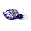 Handmade Silver Foil Lampwork Big Pendants FOIL-N031-01C-2