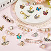 Alloy Enamel Pendants & Alloy Safety Pin Brooch AJEW-SP0002-04-7