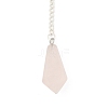 Natural Rose Quartz Cone Pointed Dowsing Pendulums G-A249-02S-07-2