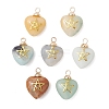 Natural Flower Amazonite Pendants PALLOY-JF05131-1