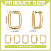10 Pairs Brass Huggie Hoop Earrings EJEW-ME0001-08G-2