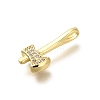 Rack Plating Brass Micro Pave Cubic Zirconia Pendants KK-Z086-69G-02-2