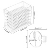Olycraft Rectangle Five-layer Acrylic Eyelash Storage Box MRMJ-OC0001-95-2