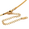 Ion Plating(IP) 304 Stainless Steel Bowknot Pendant Snake Chain Necklaces for Women NJEW-G142-01G-3