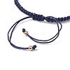 Adjustable Tube Natural Gemstone Braided Bracelets for Women BJEW-JB11006-03-4