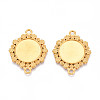 Non-Tarnish 304 Stainless Steel Connector Cabochon Settings STAS-N114-03G-1