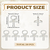 20Pcs Brass Eye Pin Peg Bails KK-LP0004-54S-2