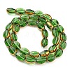 Electroplate Transparent Glass Beads Strands X-EGLA-G037-03A-HP09-2