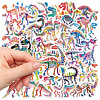 50Pcs Coloured Keel PVC Self-Adhesive Stickers PW-WG8CC3A-01-4