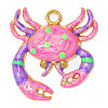 304 Stainless Steel with Enamel Pendants SA-OY003-39G-1