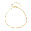 Brass Figaro Chain Bracelet Making KK-CBADBBF-06G-1