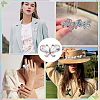 Platinum Tone Alloy Rhinestone Butterfly Cabochons DIY-FG0009-98B-5