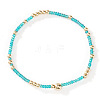 Glass Seed Beads & CCB Beads Stretch Bracelets TB4137-38-1