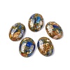 Assembled Synthetic Imperial Jasper and Lapis Lazuli Cabochons G-L502-22x30mm-11-1