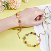 2Pcs Round Natural Mixed Gemstone Beads Bracelets for Women BJEW-UN00019-4