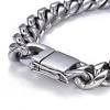 Men's 304 Stainless Steel Cuban Link Chain Bracelets BJEW-P263-B03-P-3