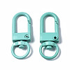 Spray Painted Eco-Friendly Alloy Swivel Snap Hooks Clasps PALLOY-T080-02D-NR-2