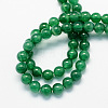 Round Dyed Natural Dyed & Heated Green Onyx Agate Beads Strands X-G-S123-6mm-2