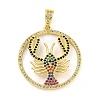 Real 18K Gold Plated Brass Micro Pave Cubic Zirconia Pendants KK-R159-37G-1