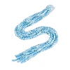 Electroplate Imitation Jade & Opaque & Transparent Glass Beads Strands EGLA-Q135-4x6MM-01A-2