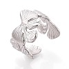 304 Stainless Steel Cuff Open Rings for Women RJEW-N052-12P-1