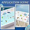 6Pcs Sea Animals PVC Waterproof Self Adhesive Stickers STIC-SP0001-25-7