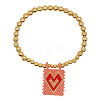 Bohemian Glass Seed Bead Charm Bracelets IW8477-7-1