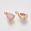 Brass Cubic Zirconia Charms ZIRC-S064-020-2