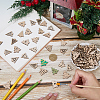 4Sets Wood Pendant Decorations WOOD-SC0001-90A-3